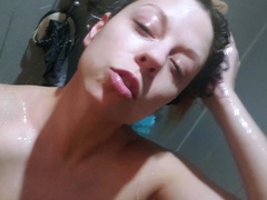 Curly Blonde Teen Records Solo Dildo Masturbation More at