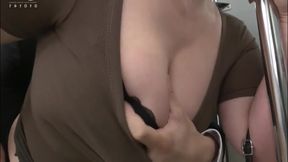 Busty Japanese MILF Subway Creampie
