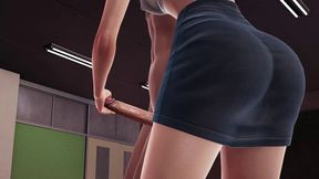 Rule34 Hentai Sexy Japanese Teacher Reina - Handjob for Big Dick &mdash;  Sloppy Blowjob with Swallowing Moans &mdash;  and Glory Hole Cumshot