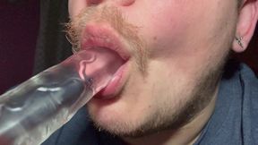 Sucking on My Dildo