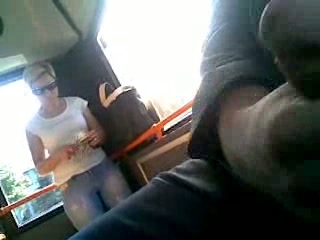 Jerking off on one sassy madam while riding public bus