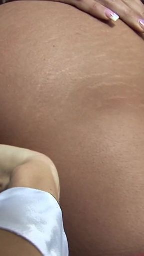 Emotional moment from &quot;Big tits lesbians are going at each other in the storage room&quot;