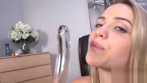 Horny Mia Malkova enjoys dildo in her ass