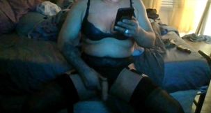 Crossdresser gets destroyed by huge cumshot on curvy trap