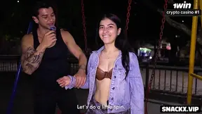 Young Latina Latina takes a huge member in the behind
