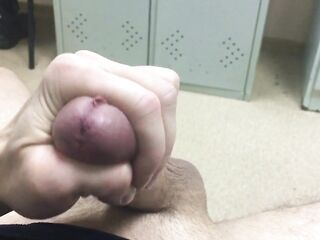 Ejaculation in the locker room