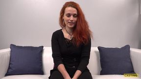 20 year old redhead amateur Katka at casting