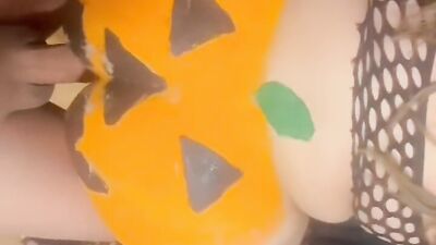 Watch this hot Latina witch get destroyed by a big black cock on Halloween night!