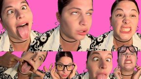 Secretary job interview: silly faces to relax