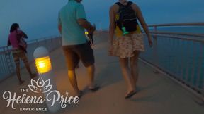 my exhibitionist wife helena price and her friend giving public hanjobs to strangers outside our beach hotel while i film!!!