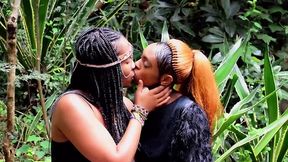 Real Amateur Ebony African First Time Lesbians Experiment Sexually!