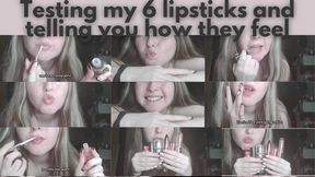Testing my 11 lipsticks up close - part 1