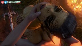 Lae'zel - Standing Fuck by the Camp Fire