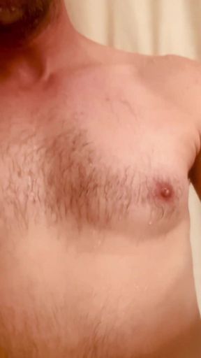 Close-up Showering my cock