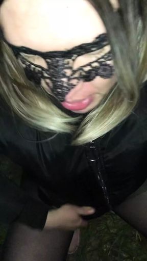 Stranger fucks the dirty mouth of a Russian tranny