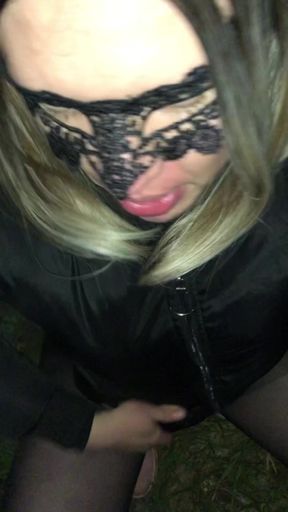 Stranger fucks the dirty mouth of a Russian tranny