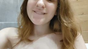 Hot Girl Starts to Squirt on Her Own From Her Wet Pussy