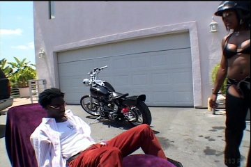 Hot Ebony Blowing Her Boyfriend Outdoor