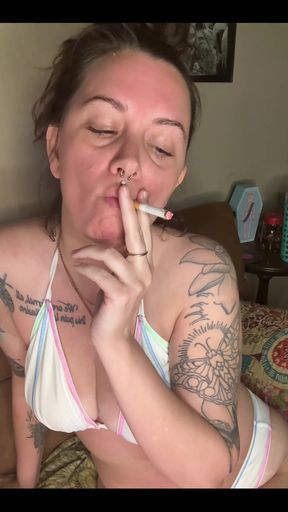 Chery Trees Smoking in a Bikini