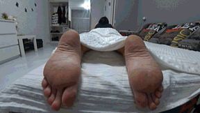 my sexy legs from under the covers will make you masturbate b