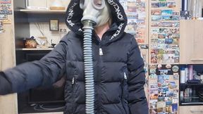 roleplay, gas mask, leather gloves fetish
