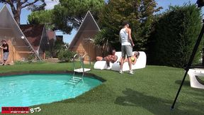 bts of the scene: the sweet rebecca gets anal treatment, bbc, atm, cum mouth, atp, swallow!