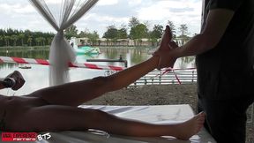 bts of the scene: the sweet rebecca gets anal treatment, bbc, atm, cum mouth, atp, swallow!