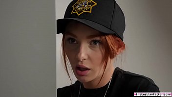 Redheaded cop gets licked and more by perv lesbian babe