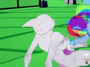 Pokemon My Little Pony Yaoi Furry - Rainbow Dash x Mewtwo