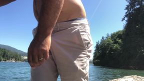 Risky Outside Cumshot. Nice Sea View