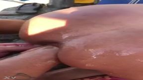 Cougar gets double-fisted at the beach