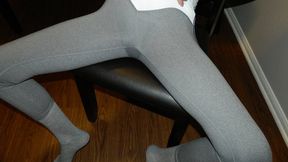 Jocelyn Sweets Tight Gray Leggings with Play with You Perv JOI! HD Video!