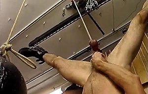 Bengay rubbed on dude's balls and vibrator