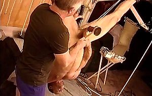 Bengay rubbed on dude's balls and vibrator