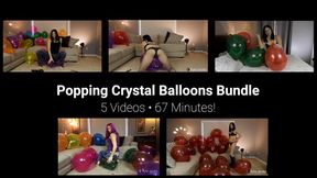 Crystal Balloon Popping Bundle - Sit Pops, Nail Pops & Big Balloons - 5 Video Fetish Pack - 67 Minutes - Kylie Jacobs - WMV 1080p HD