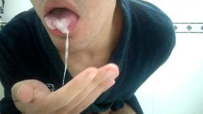 Twink Eating cum 3 huge loads