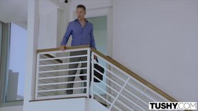Wife Caught in a Threesome with Another Man: Gaping and Riding in Lingerie