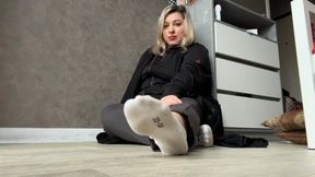 Sniff my socked feet!