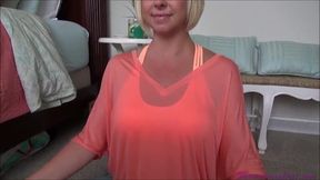 Stepmom Brianna Beach does naked yoga with stepson's big cock
