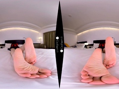 Maitresse Madelines solo foot fetish POV