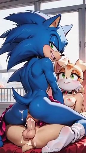AI Generated Sonic the HedgeHog Futa Party with Mrs Sonic   Clip 1