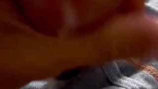 hardcockslayingloads: shooting cum on a blue jockstrap, white briefs, jerking in my army uniform!