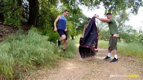 Donte Thick Joins 2 Hunks In Public Park NextDoorStudios