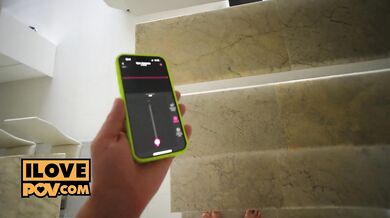 Luxury Mur orgasms as you jerk off in POV watching petite babe