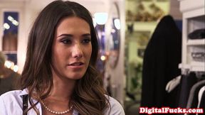 Glamour asian pounded in front of voyeurs