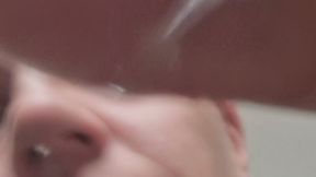 Huge Yellow Snot Blast – Blowing Thick Mucus Directly Onto The Camera Lens
