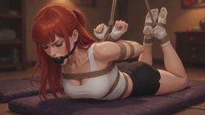Bondage Stories #124B: Confession of an Extreme Rope Bondage Hogtie Challenge (Animated)