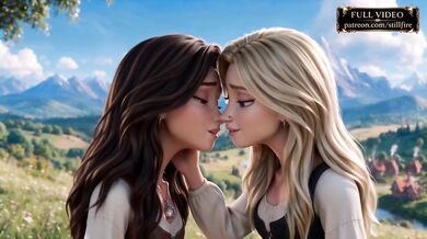 Anime Lesbian Girlfriend Licks Shaved Pussy in HD Cartoon Romance