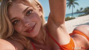 a gorgeous blonde seduced me right on the beach and gave me a deep blowjob[ai]