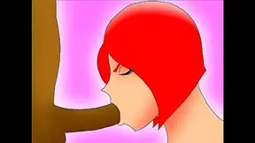 Busty Anime Babe Tempts Innocent Guy with Sensual Blowjob in Steamy Debut